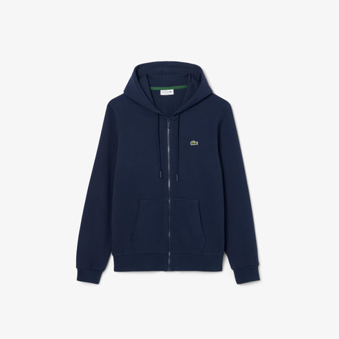 LACOSTE Classic Fit Zip-Up Fleece Sweatshirt Mens Apparel